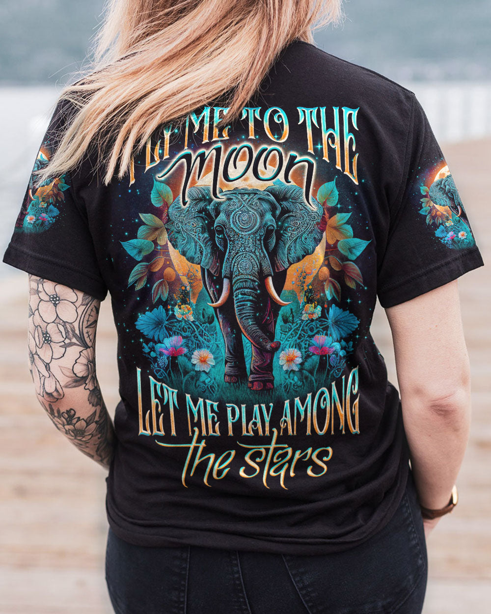 FLY ME TO THE MOON ELEPHANT ALL OVER PRINT - TLNO2404232