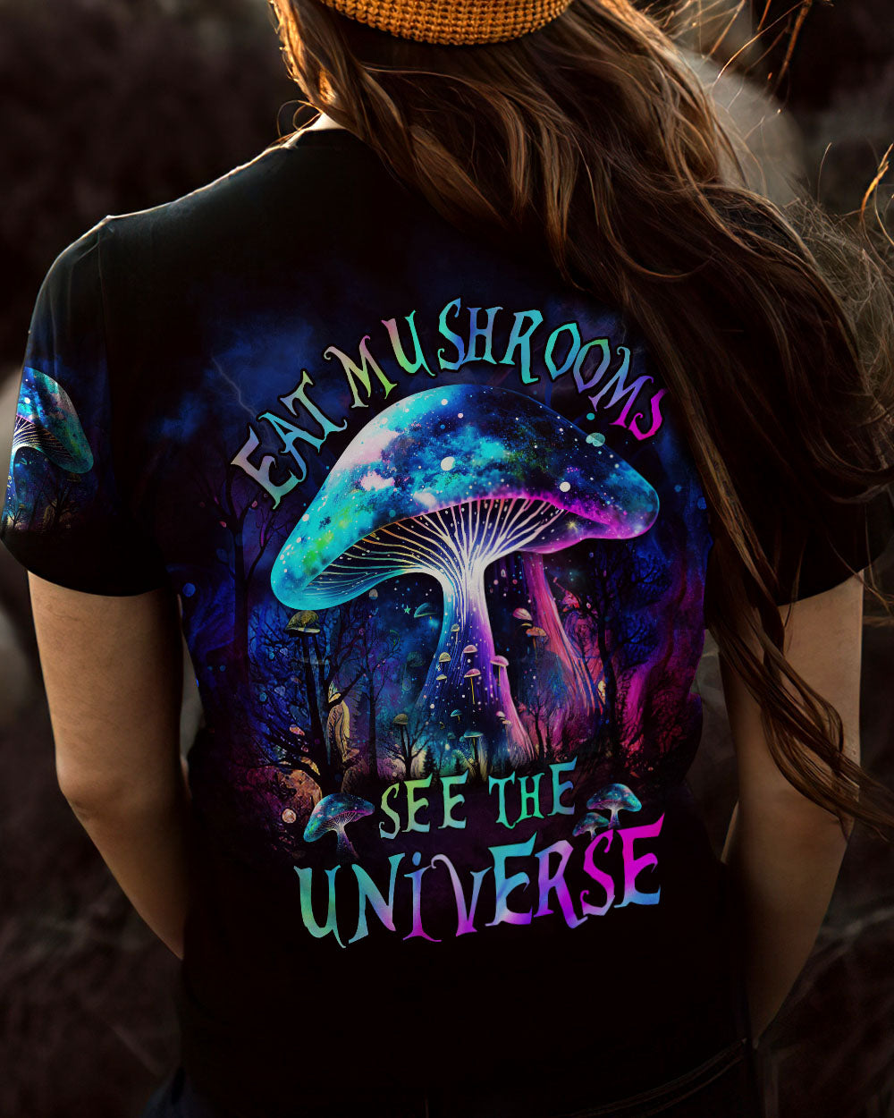 EAT MUSHROOMS SEE THE UNIVERSE ALL OVER PRINT - YHDU0803233
