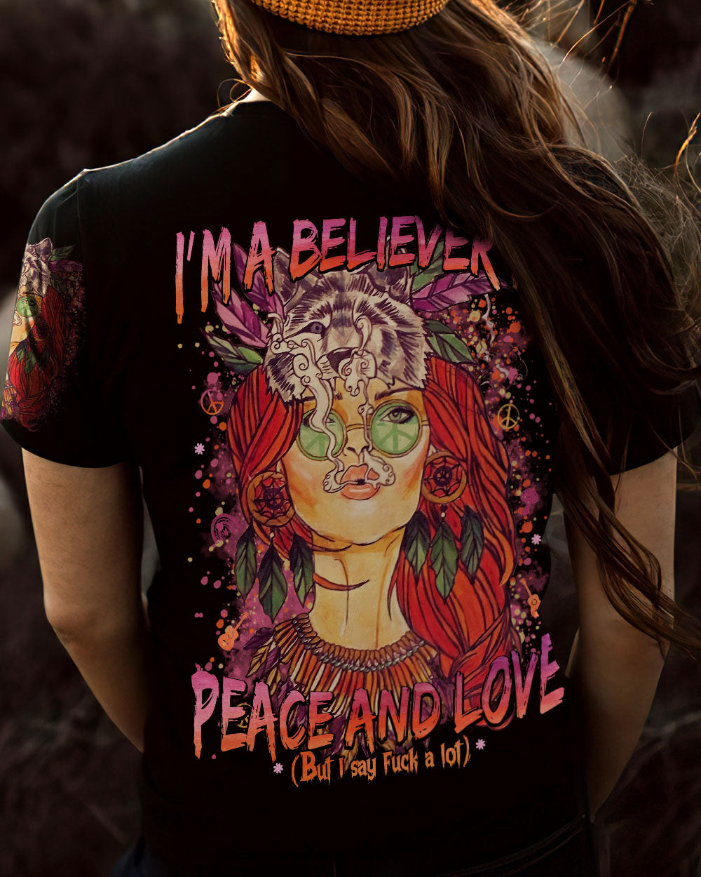 I'M A BELIEVER IN PEACE AND LOVE ALL OVER PRINT - TA0102233