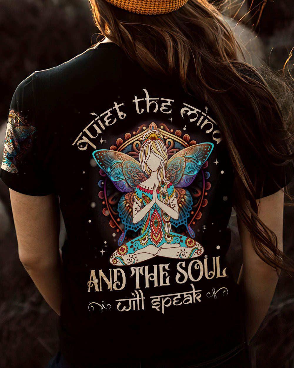 QUIET THE MIND AND THE SOUL WILL SPEAK YOGA ALL OVER PRINT - TYTM2403232