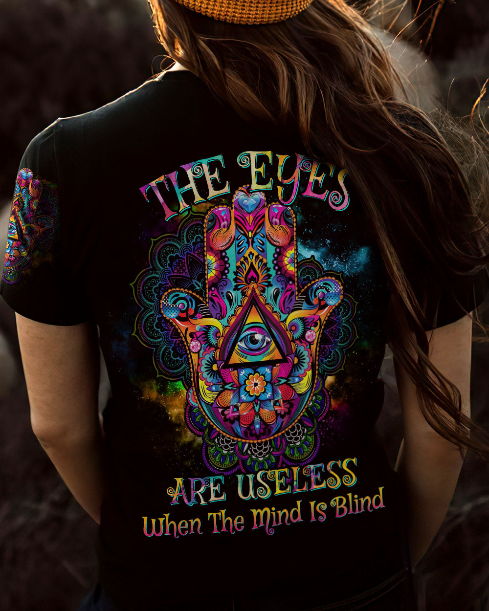 THE EYES ARE USELESS WHEN THE MIND IS BLIND ALL OVER PRINT - YHHG2004233