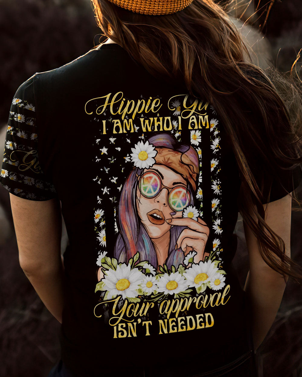 HIPPIE GIRL I AM WHO I AM ALL OVER PRINT - YHLN0803231