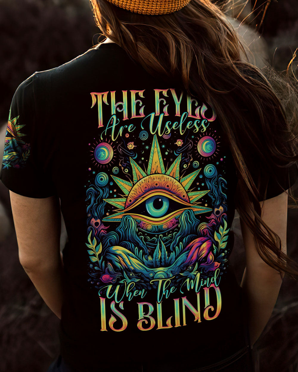 THE EYES ARE USELESS WHEN THE MIND IS BLIND ALL OVER PRINT - YHDU1205231