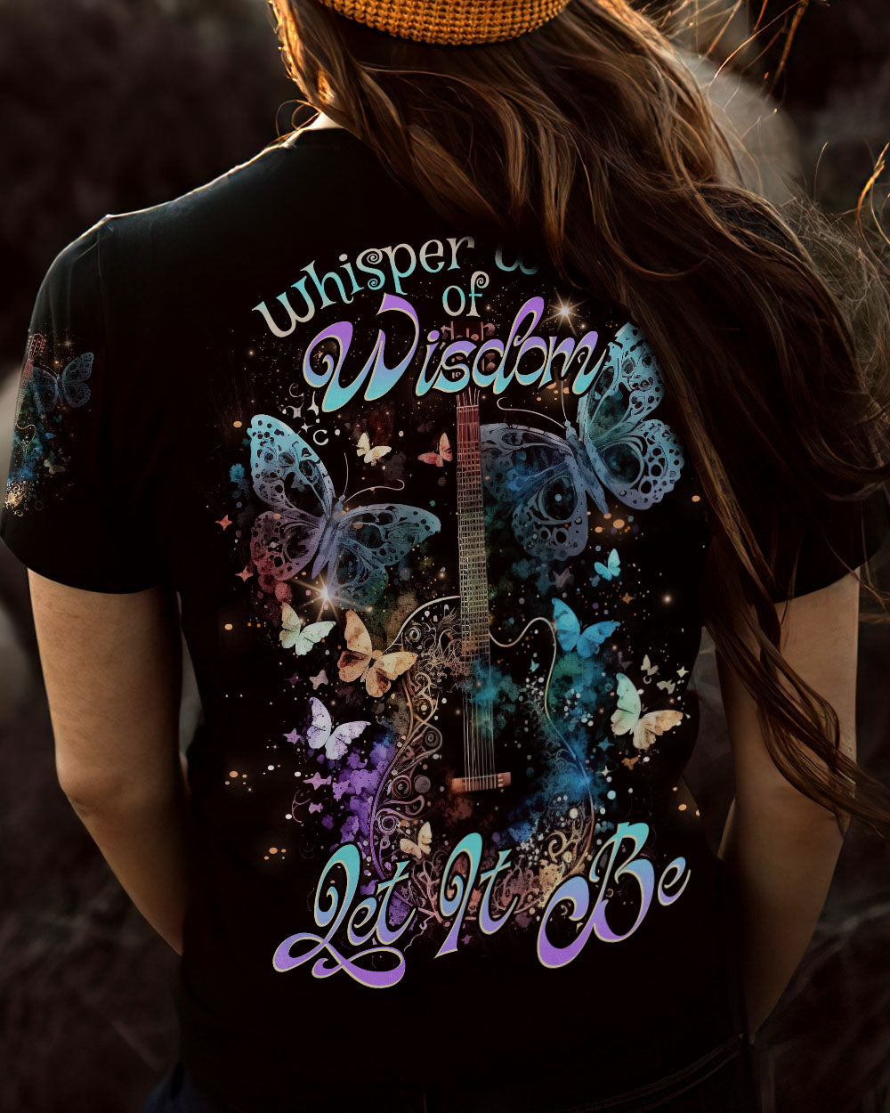 WHISPER WORDS OF WISDOM BUTTERFLY GUITAR ALL OVER PRINT - TLNO0803231