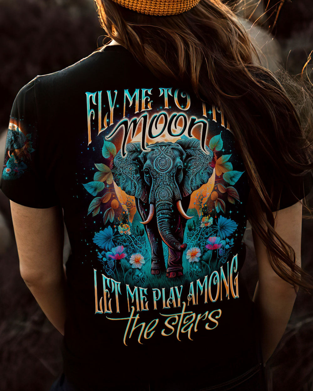 FLY ME TO THE MOON ELEPHANT ALL OVER PRINT - TLNO2404232