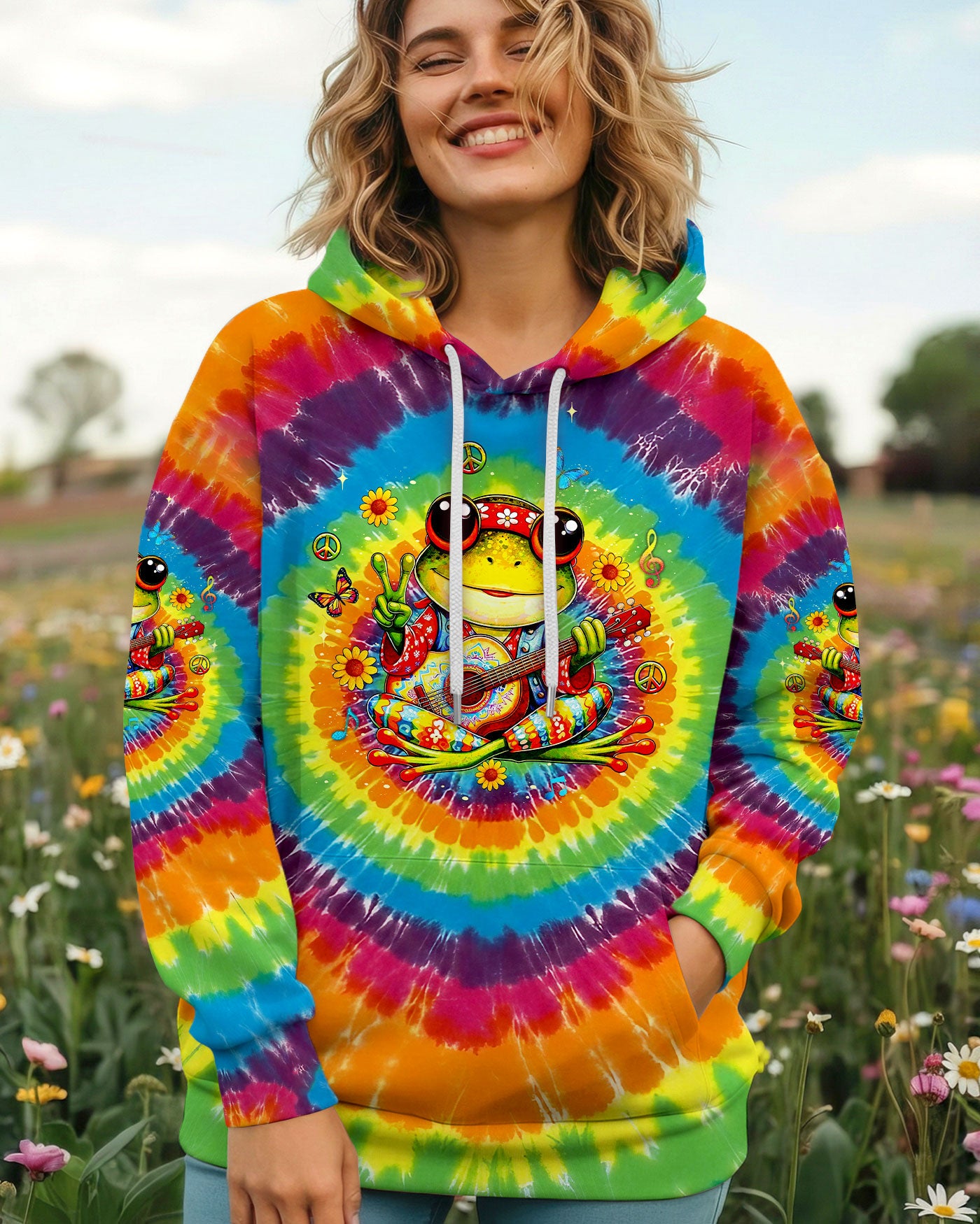 FEELING GROOVY FROG ALL OVER PRINT - YHLT2801261