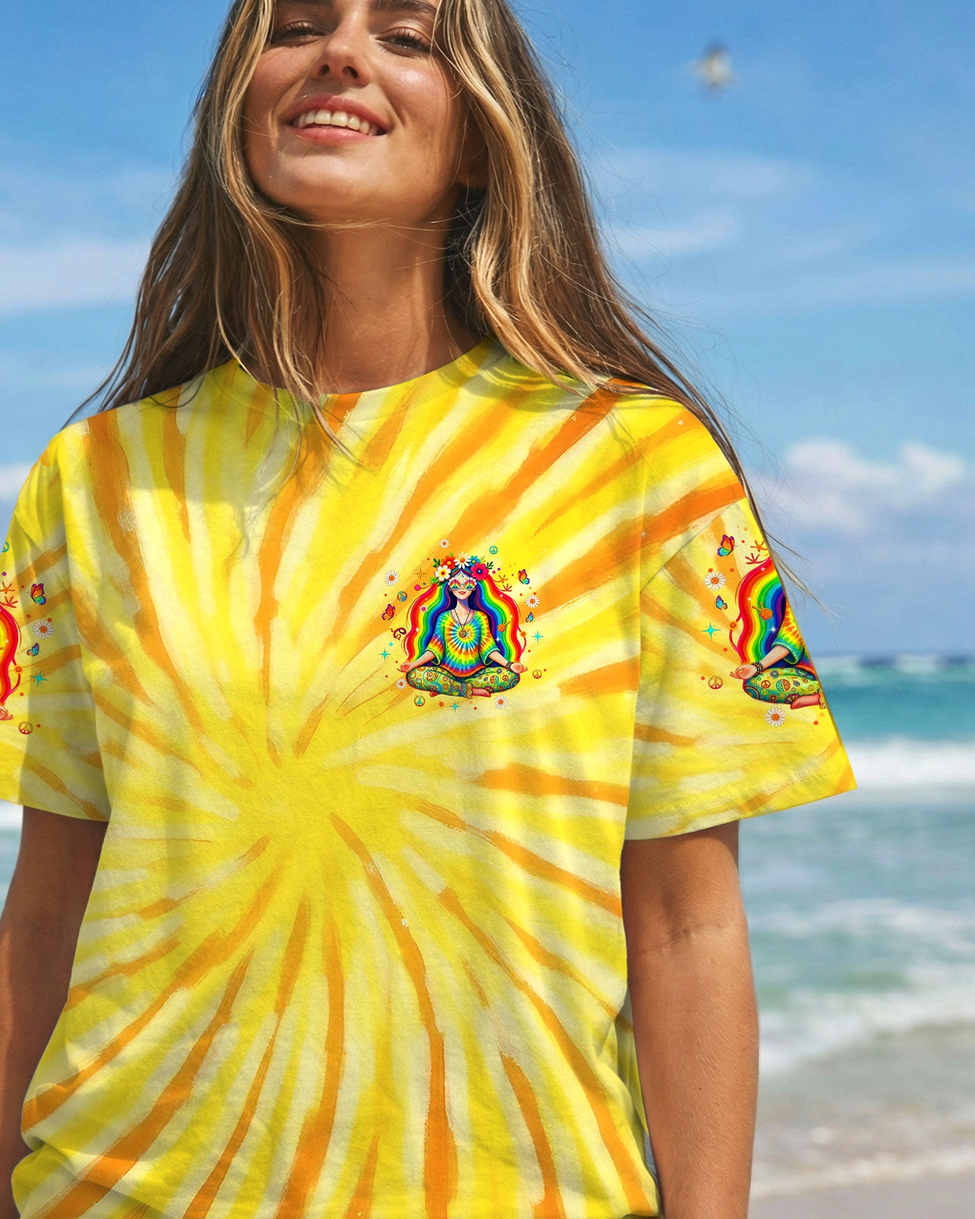 SOME GIRLS ARE JUST BORN WITH HIPPIE SOULS ALL OVER PRINT - YHLT0502262