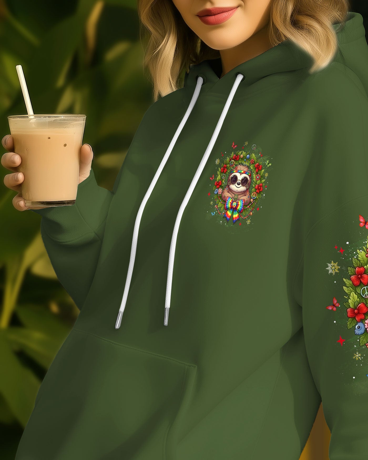 BE YOU THE WORLD WILL ADJUST SLOTH CHRISTMAS ALL OVER PRINT - YHLT1411252