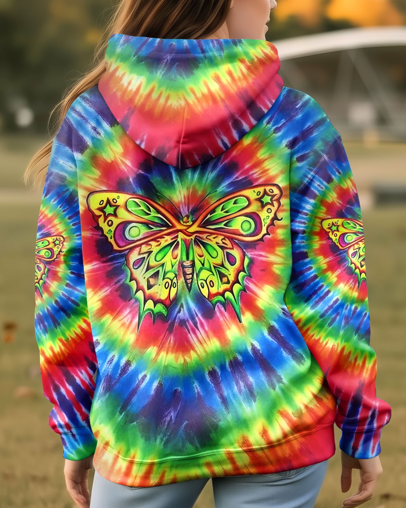 RAINBOW SWIRL BUTTERFLY ALL OVER PRINT - YHLT0601262