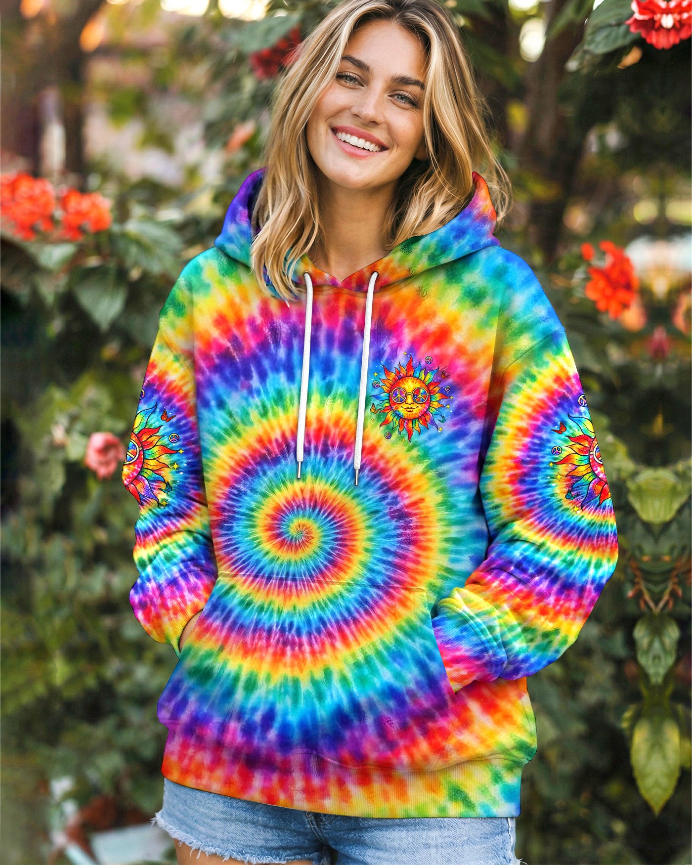 BE YOU THE WORLD WILL ADJUST HIPPIE SUN ALL OVER PRINT - YHLT2502261