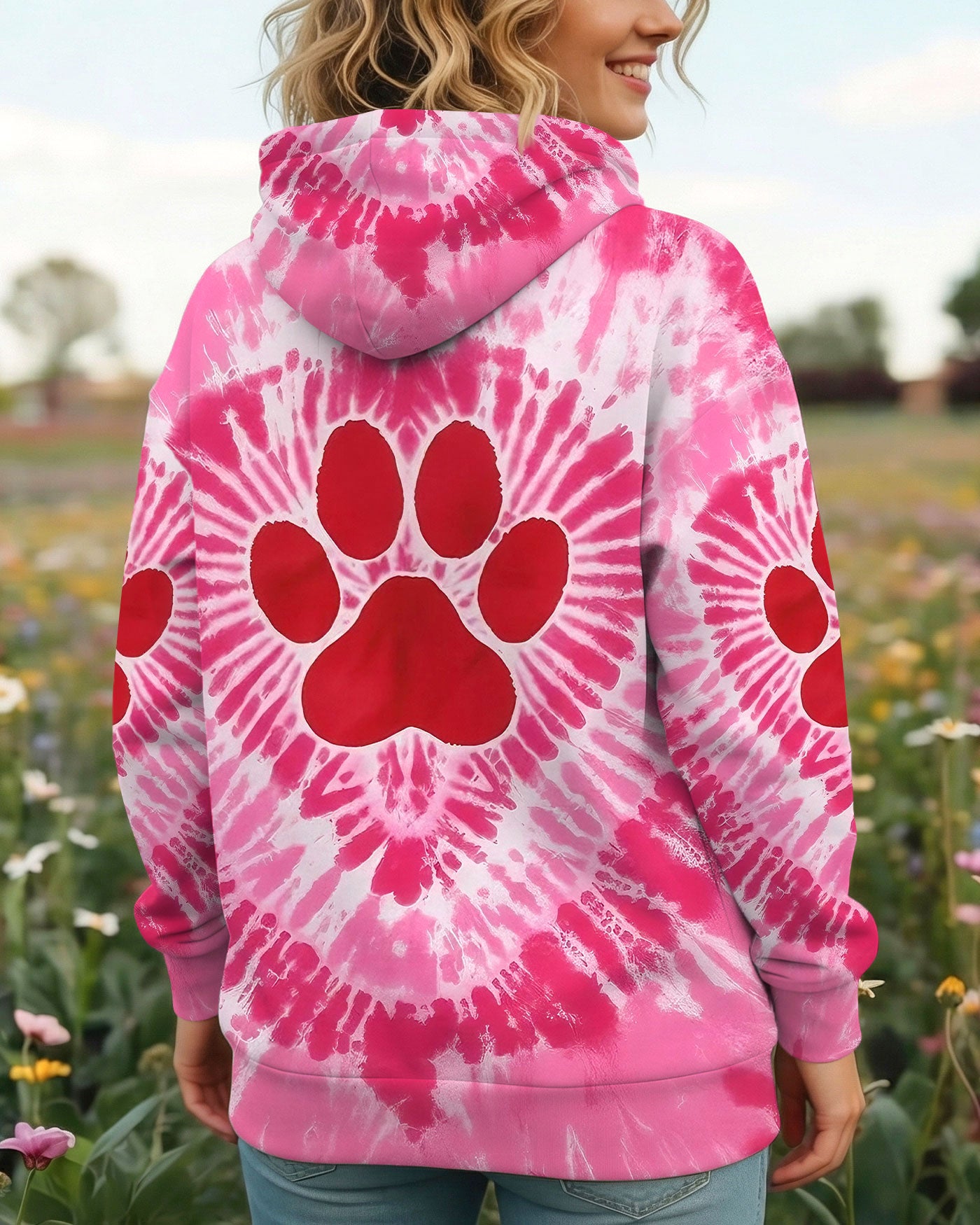 PINK SWIRL PAW ALL OVER PRINT - YHLT0201262
