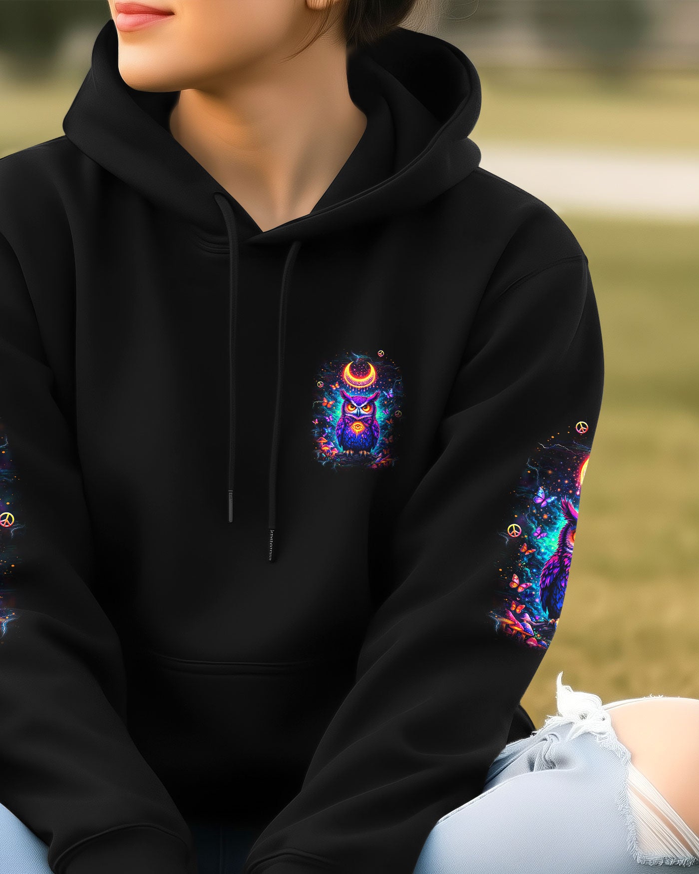 HELLO DARKNESS MY OLD FRIEND OWL ALL OVER PRINT - YHLT2402261