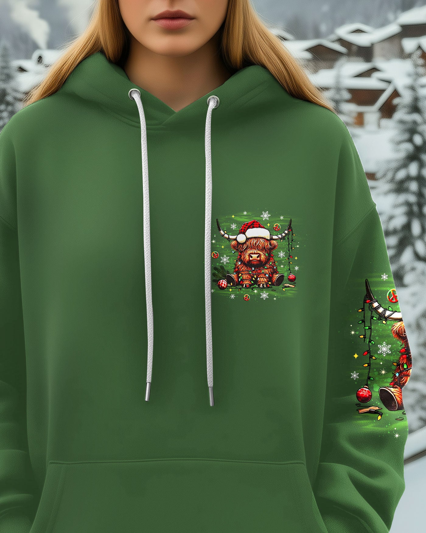 I'M FINE EVERYTHING IS FINE CHRISTMAS COW ALL OVER PRINT - YHLT2710252