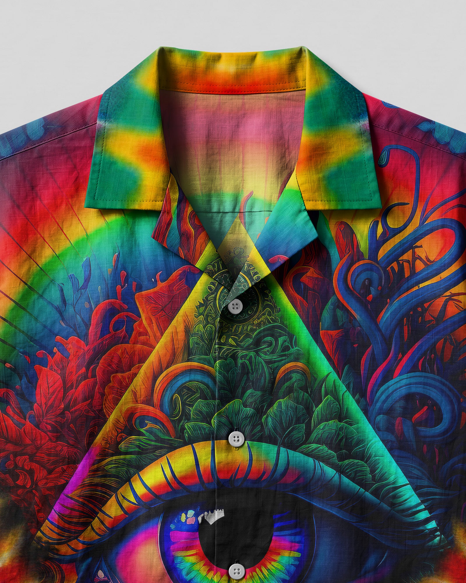 THE EYES TIE DYE CAMP SHIRT - TYTM1205231