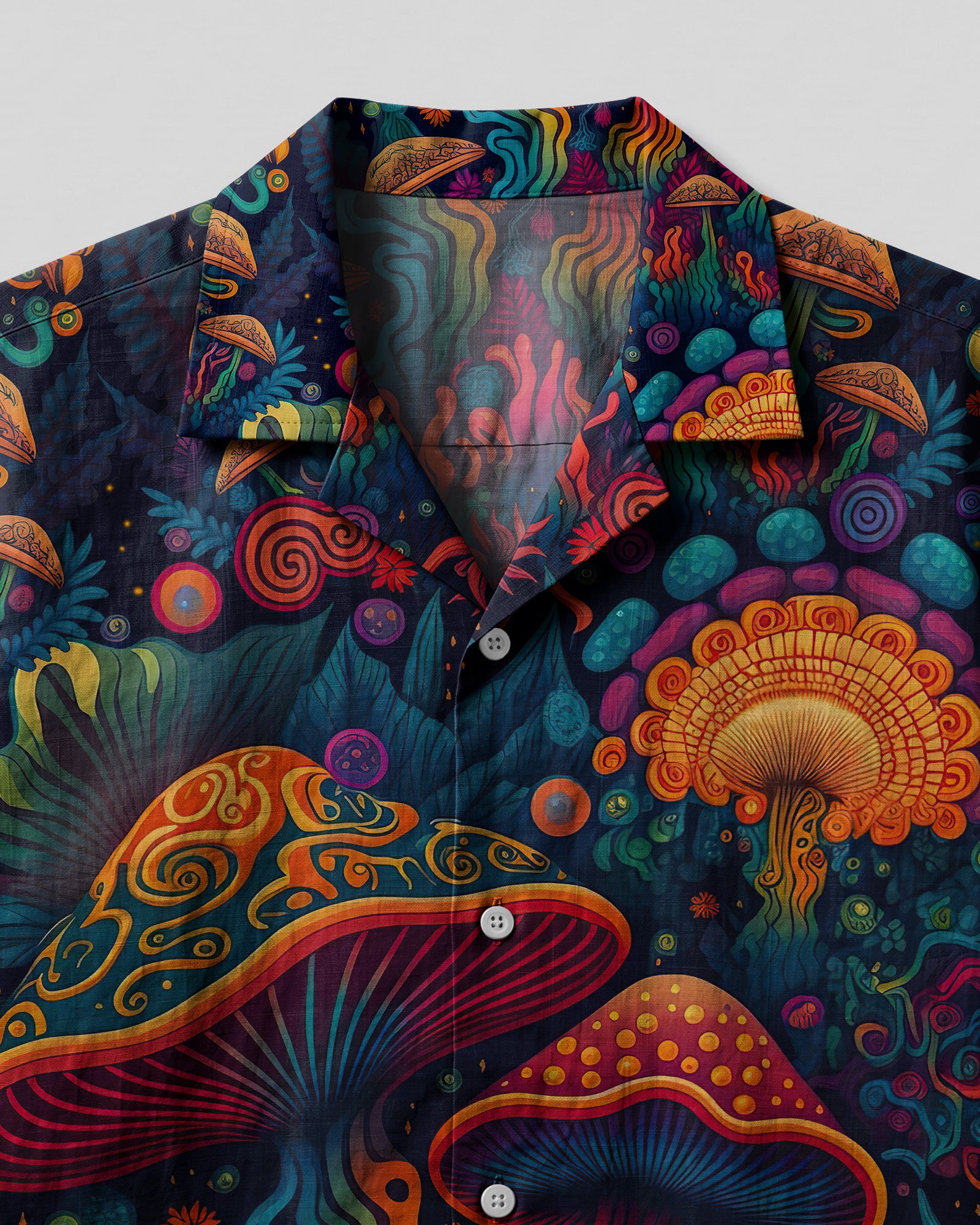 PSYCHEDELIC MUSHROOMS CAMP SHIRT - TLTW0905231