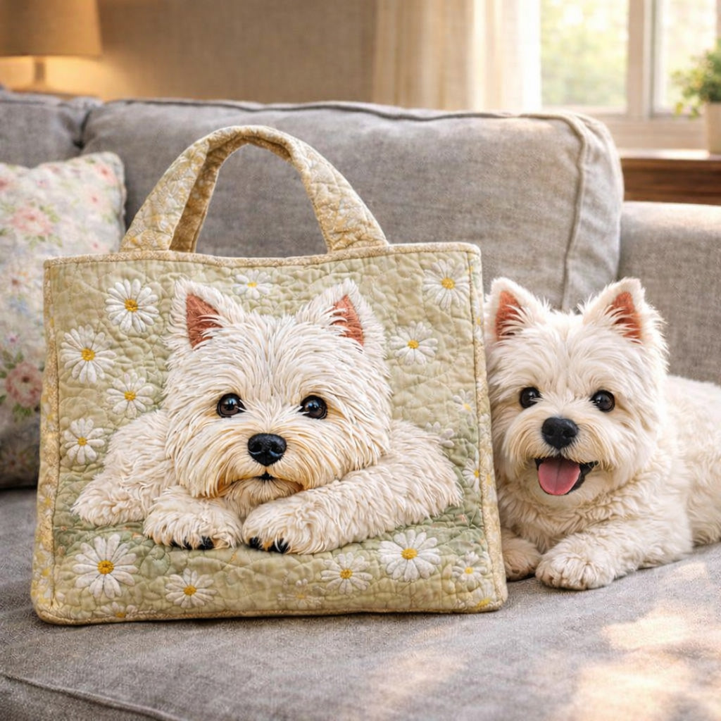 Lavender Corgi QuiltedTote Bag GFTOQA593