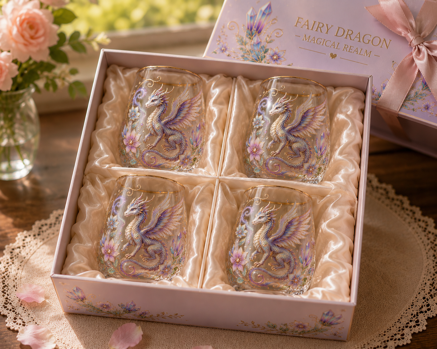 🧚‍♀️🐉 Limited Edition 2026 Faerie Dragon Glass Tea Cup ✨🌸