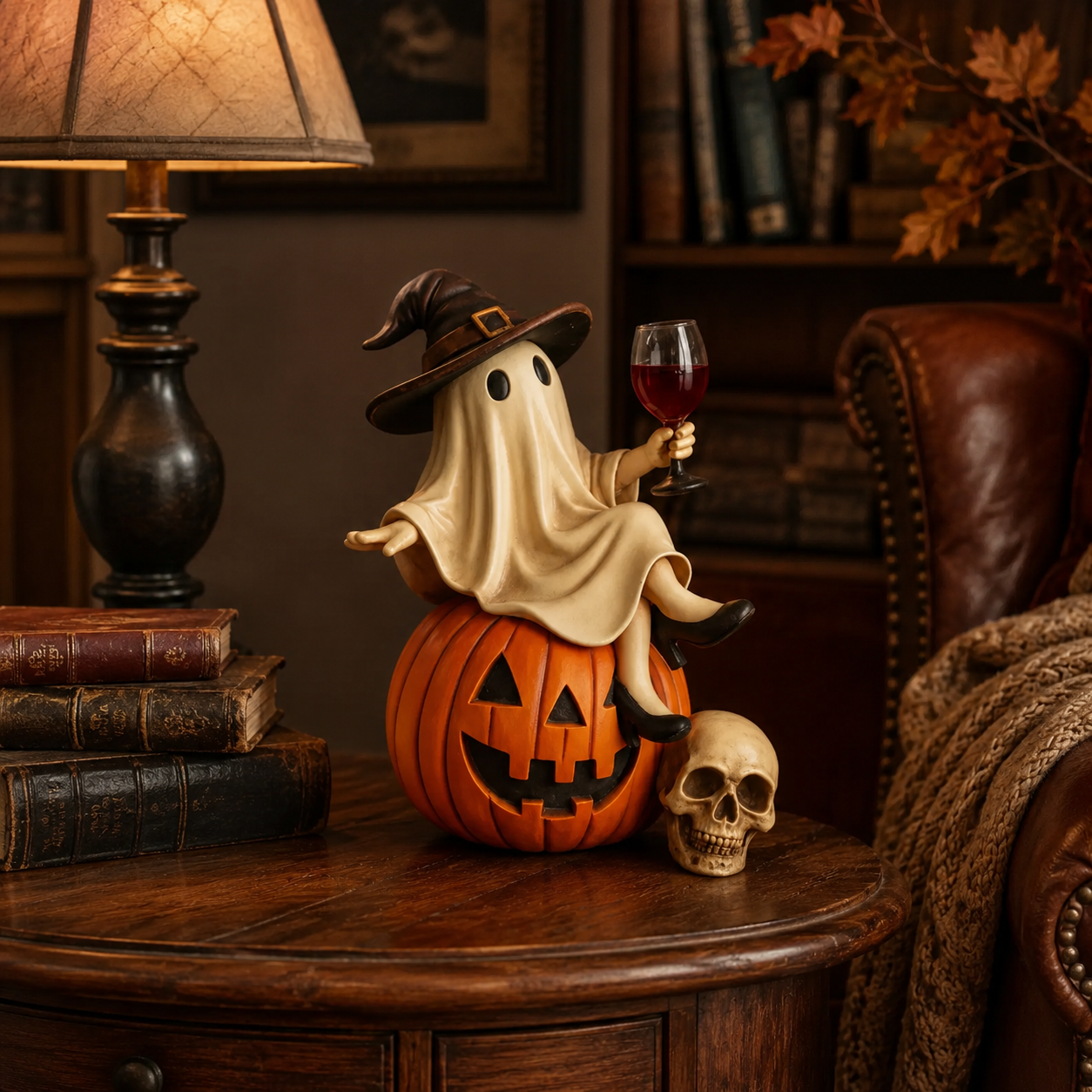 👻 Ghost Character Halloween Decor – Cute Seasonal Tabletop Decoration🍷