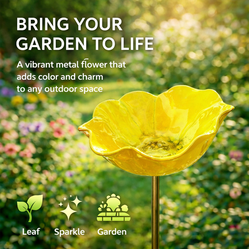 🐝 Pollinator-Friendly Flower Bird Bath – Your Garden’s New Must-Have