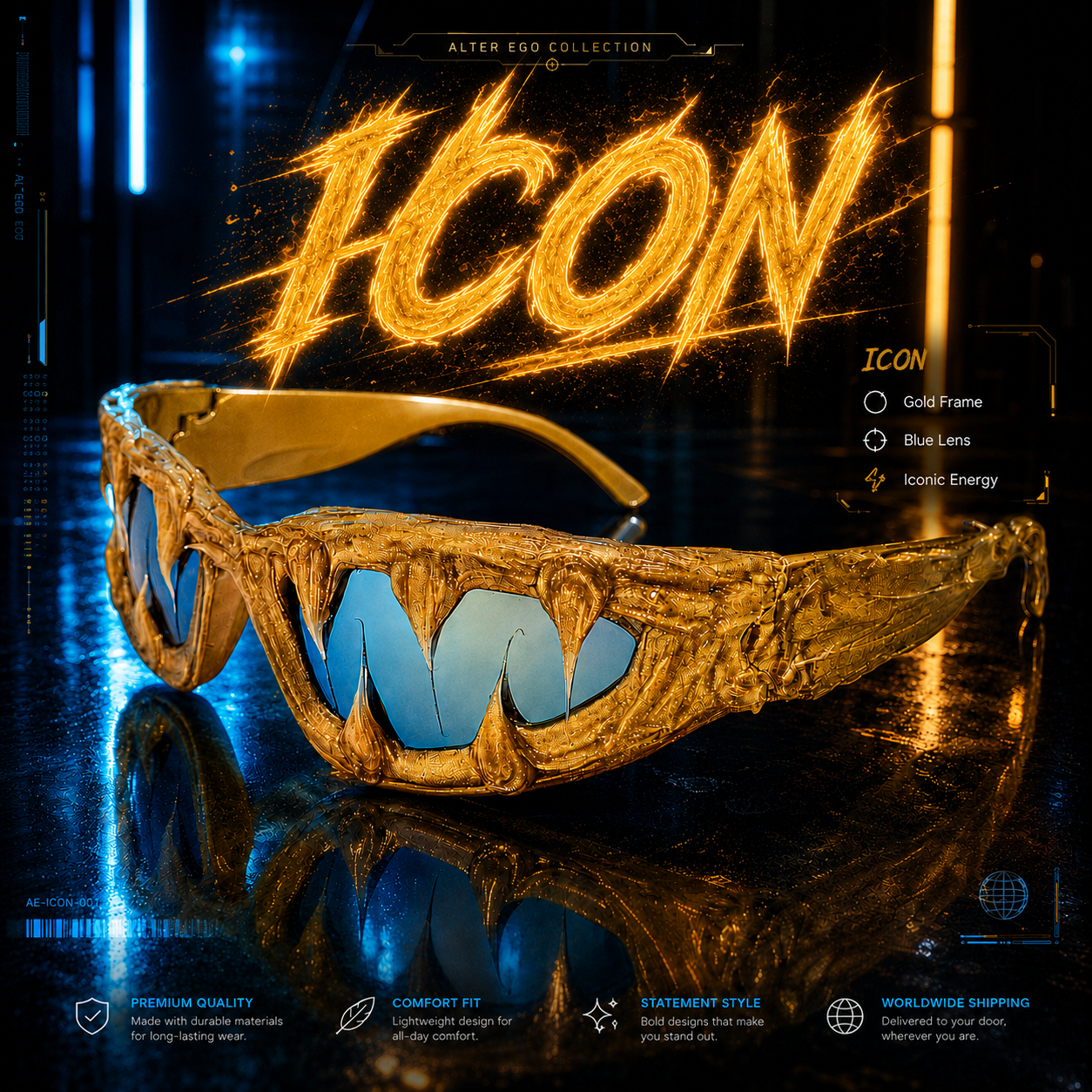 🔥Molten Fang Statement Shades🔥 –Not Made For Everyone. Made For Those Who Stand Out.