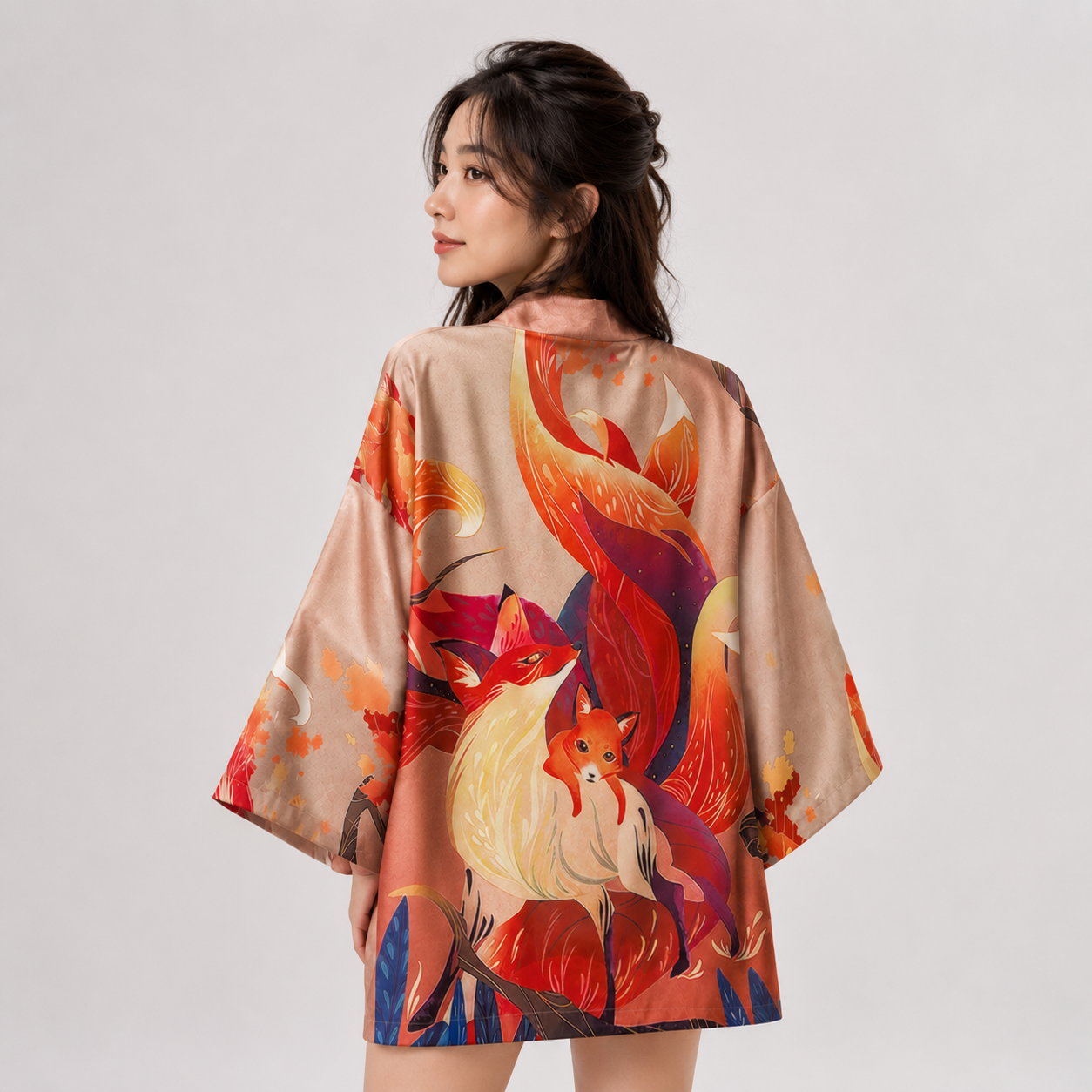 Anime Nine Tailed Fox Unisex Kimono