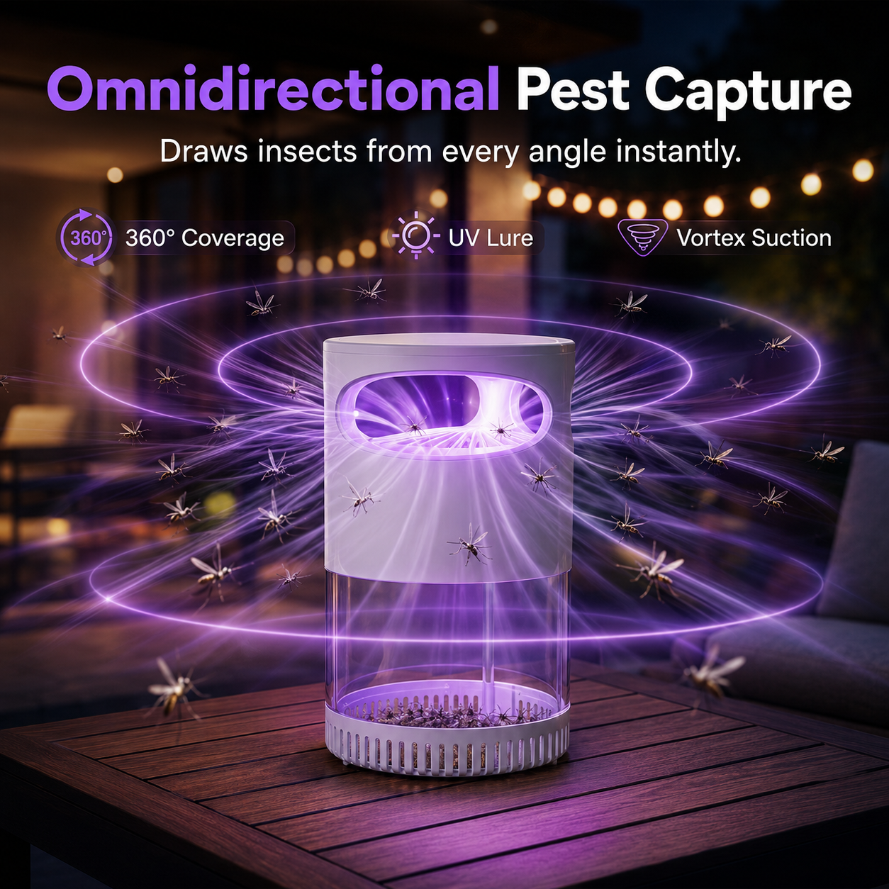 🔥Quiet UV Mosquito Trap – Chemical-Free & Safe for Kids & Pets🦟