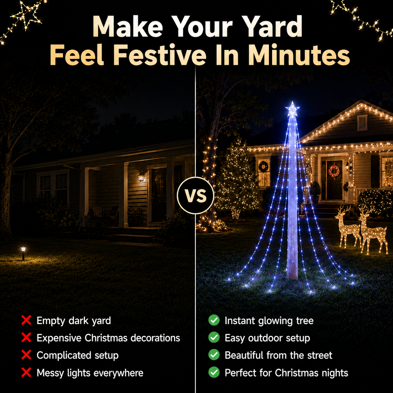 🔥Limited 50% OFF✨Outdoor Star Tree Lights🌟 – 🌈A Magical Light Show For Your Yard, Patio & Garden🌈
