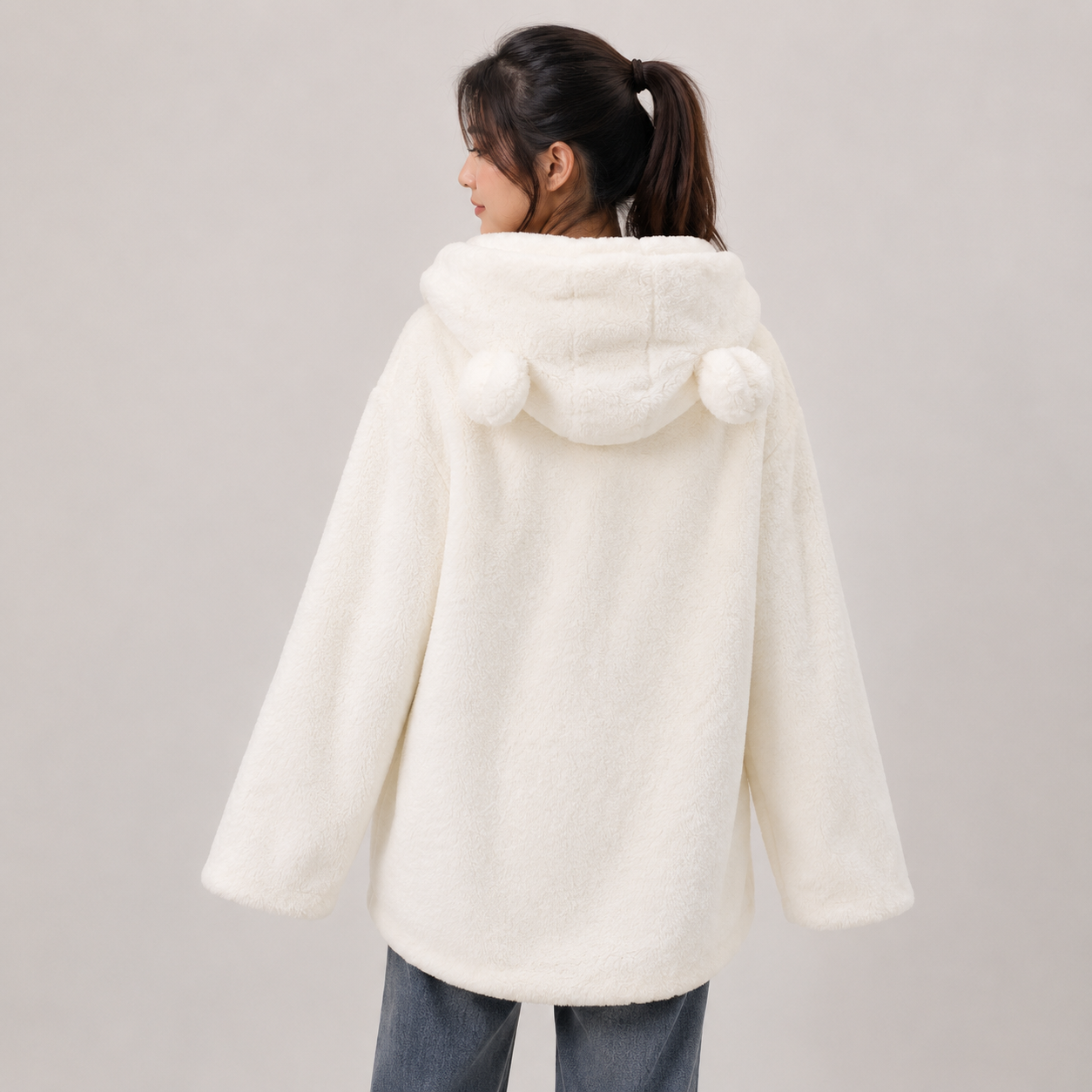 Bear Soft Faux Fur Hooded Coat