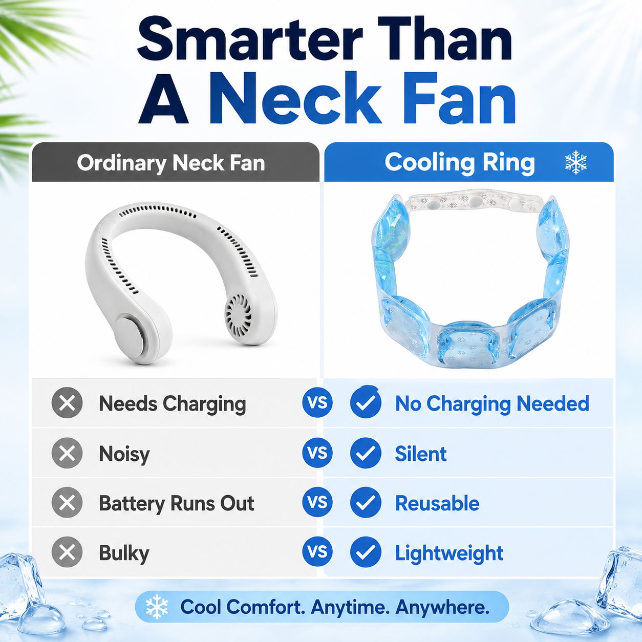 🔥 Limited 50% OFF Today! 💦 Family Cooling Neck Ring Set 🌊 Instant Chill Anywhere ✨ Reusable, Lightweight & No Charging Needed ❄️ Stay Cool All Summer Long!