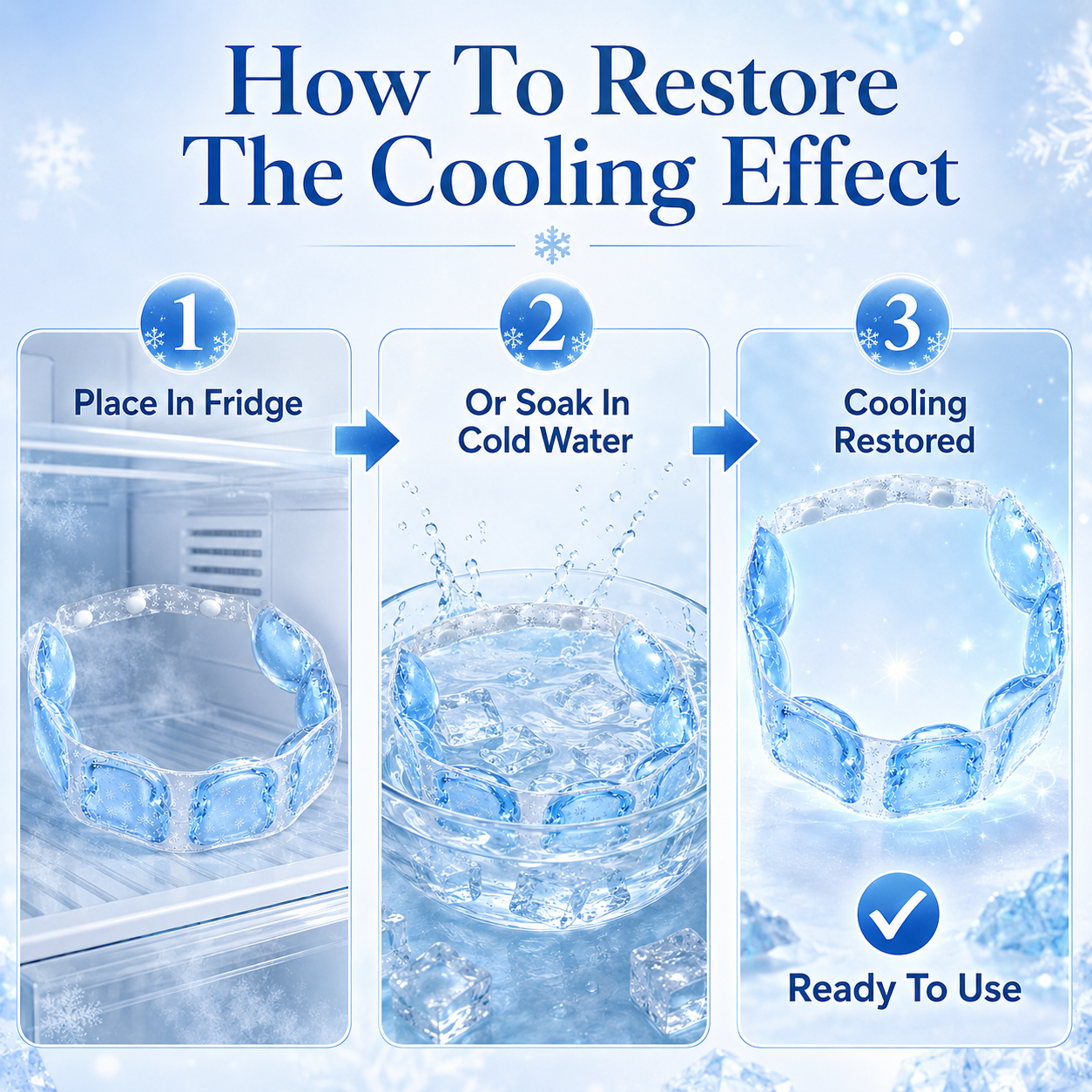 🔥 Limited 50% OFF Today! 💦 Family Cooling Neck Ring Set 🌊 Instant Chill Anywhere ✨ Reusable, Lightweight & No Charging Needed ❄️ Stay Cool All Summer Long!