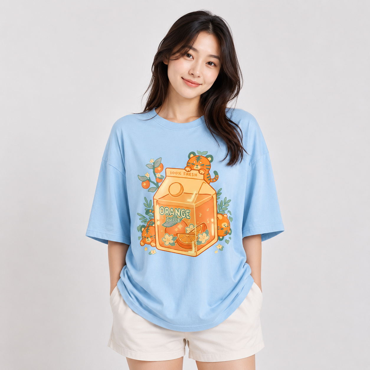 Orange Juice Kawaii Unisex Tee