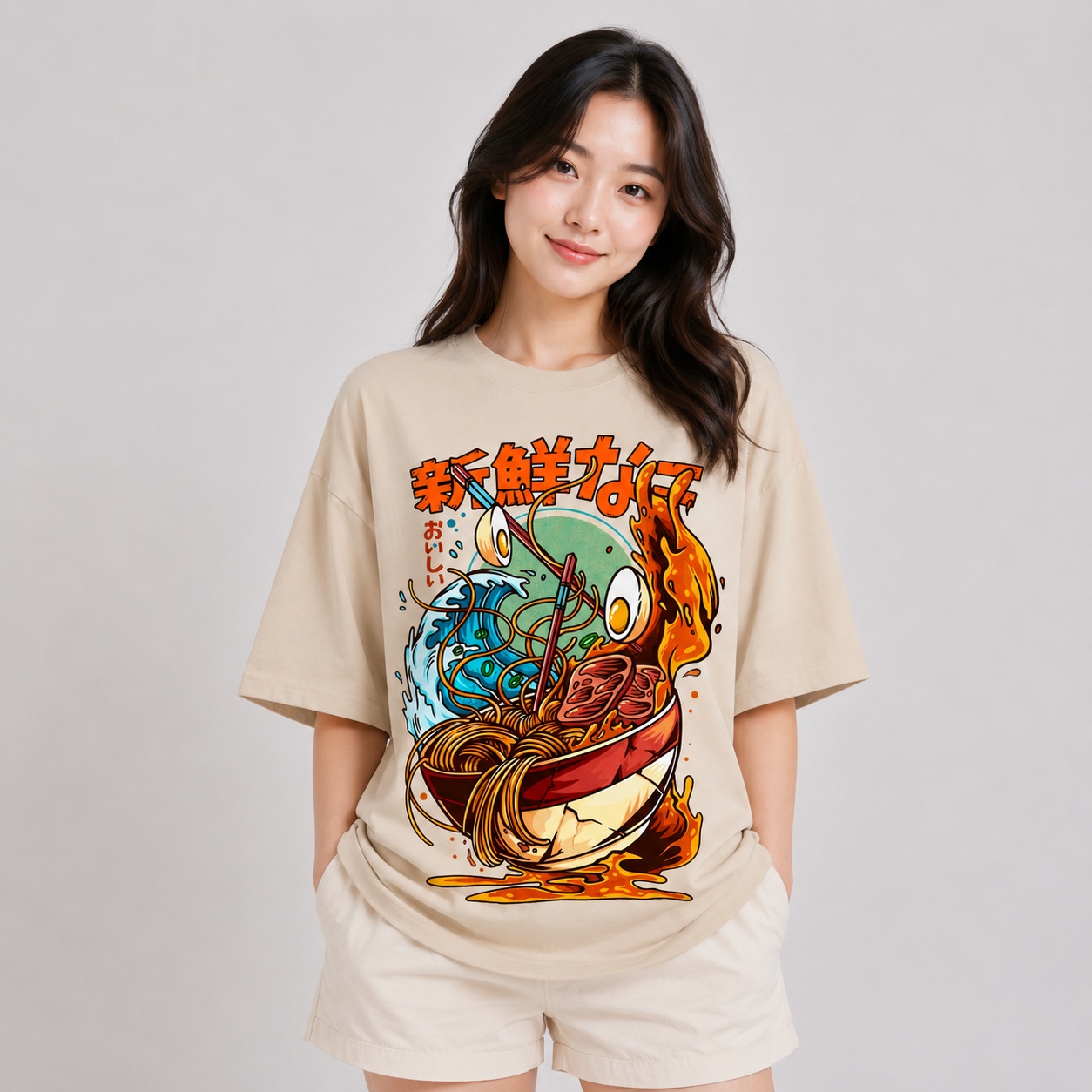 Flaming Hot Wagyu Ramen Unisex Cotton Tee