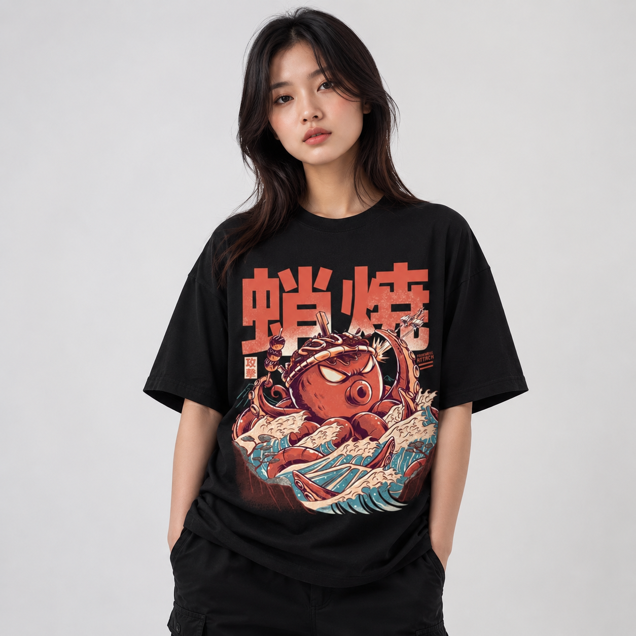 Japanese Takoyaki Octopus Wave Unisex Tee