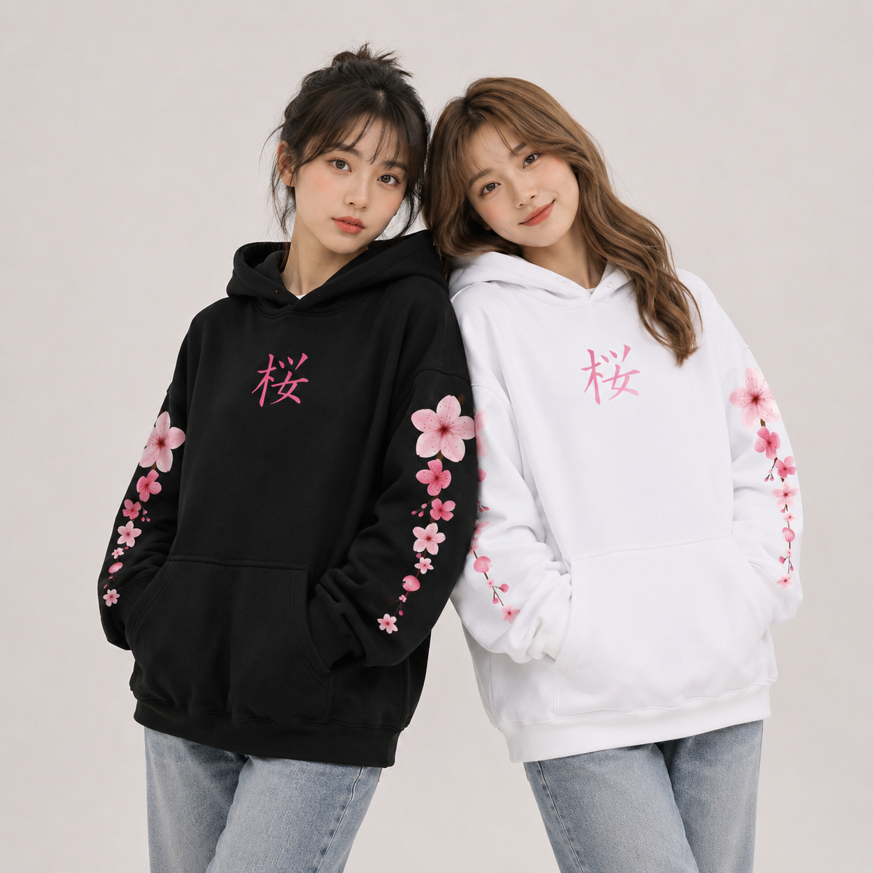 Japanese Cherry Sakura  Hoodies Long Sleeve