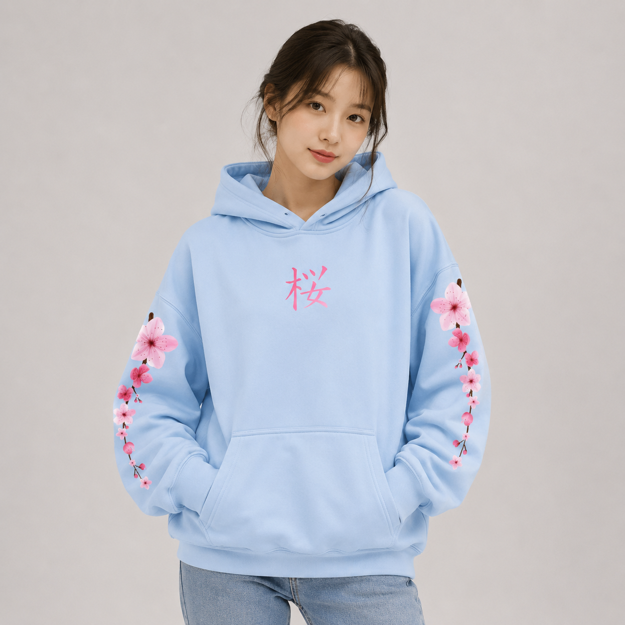 Japanese Cherry Sakura  Hoodies Long Sleeve