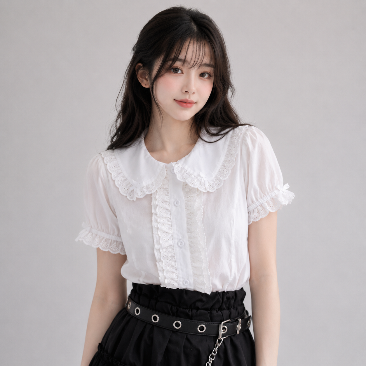 Sweet White Lace Collar Lolita Women's Blouse