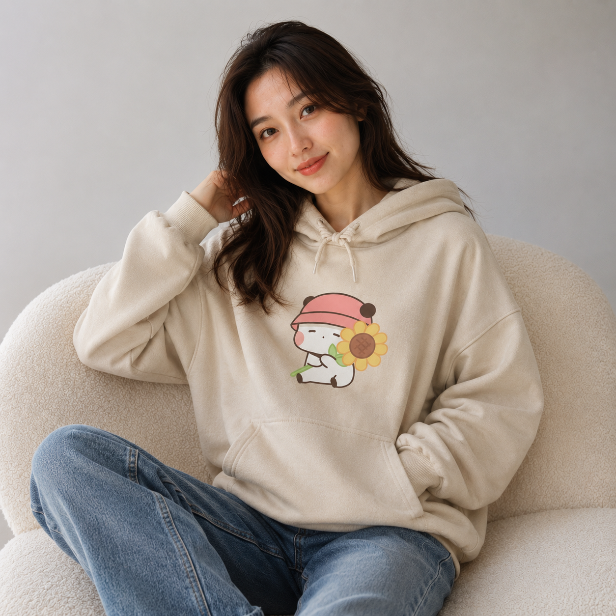 Sunflower Panda Unisex Hoodie
