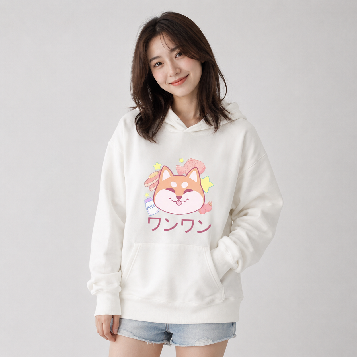 Japanese Kawaii Shiba Inu Unisex Hoodie