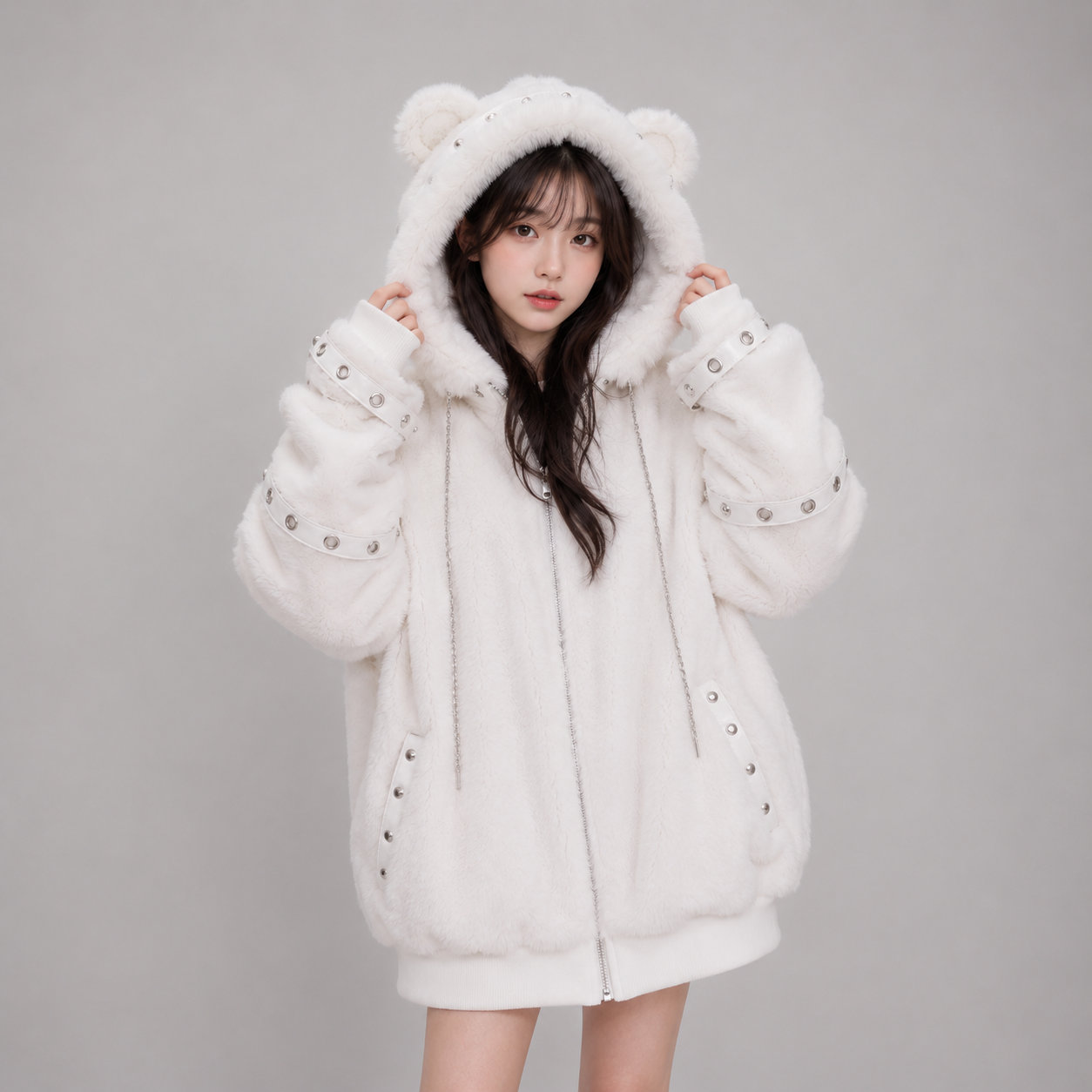 Arctic Queen Oversized Hooded Jacket