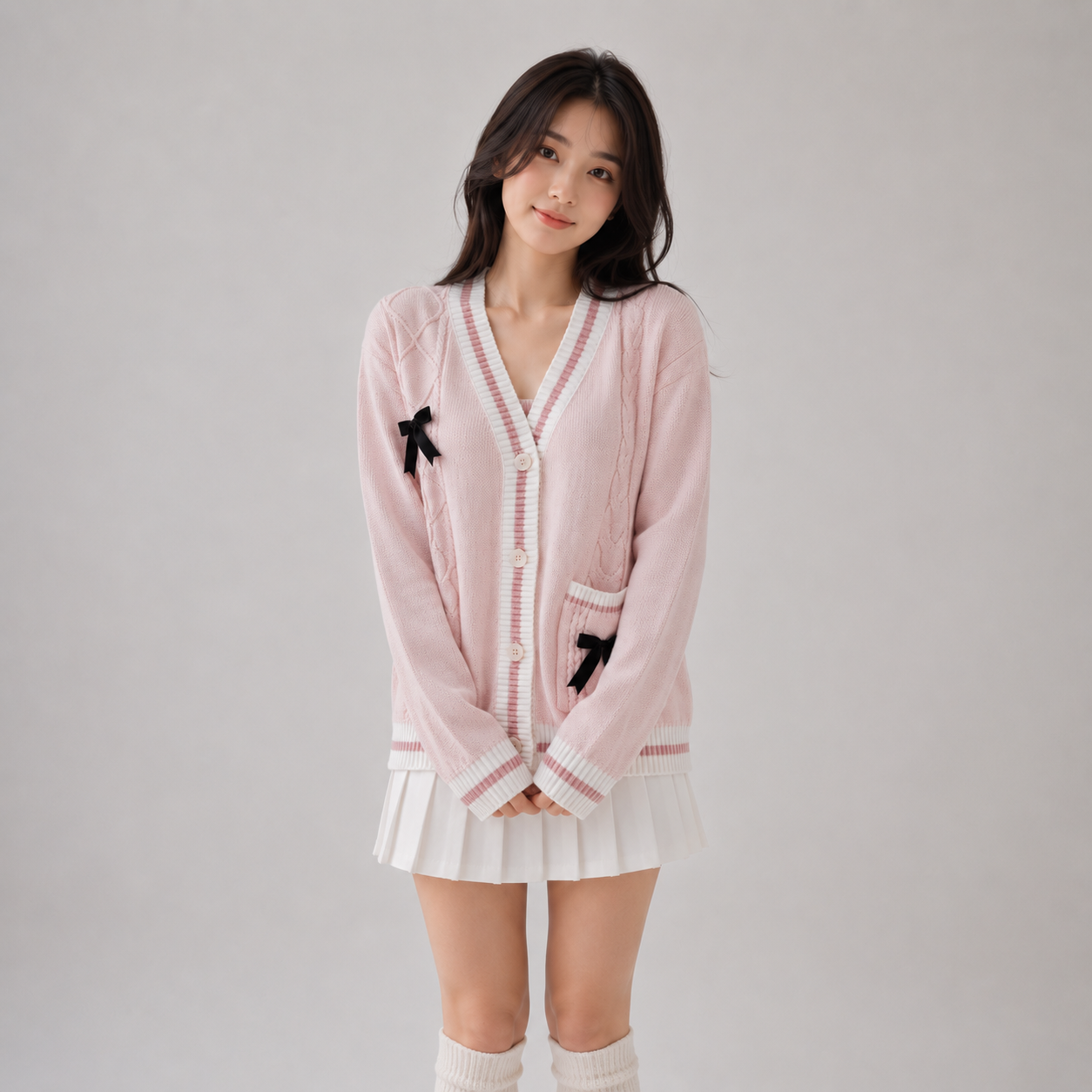 Sweetheart Bow Knit Cardigan