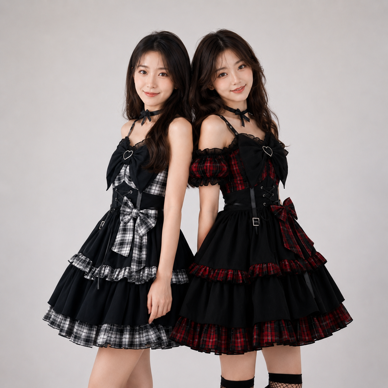 Punk Princess Gothic Lolita Black Red Women's Dress