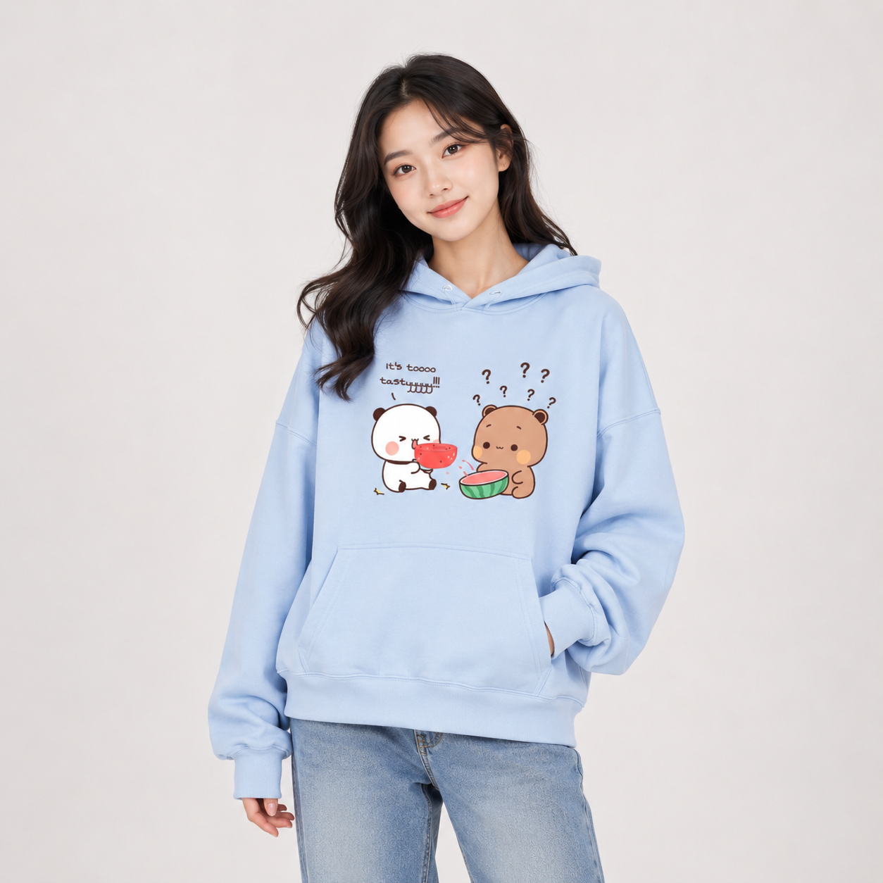 Bears eating Watermelon Unisex Hoodie