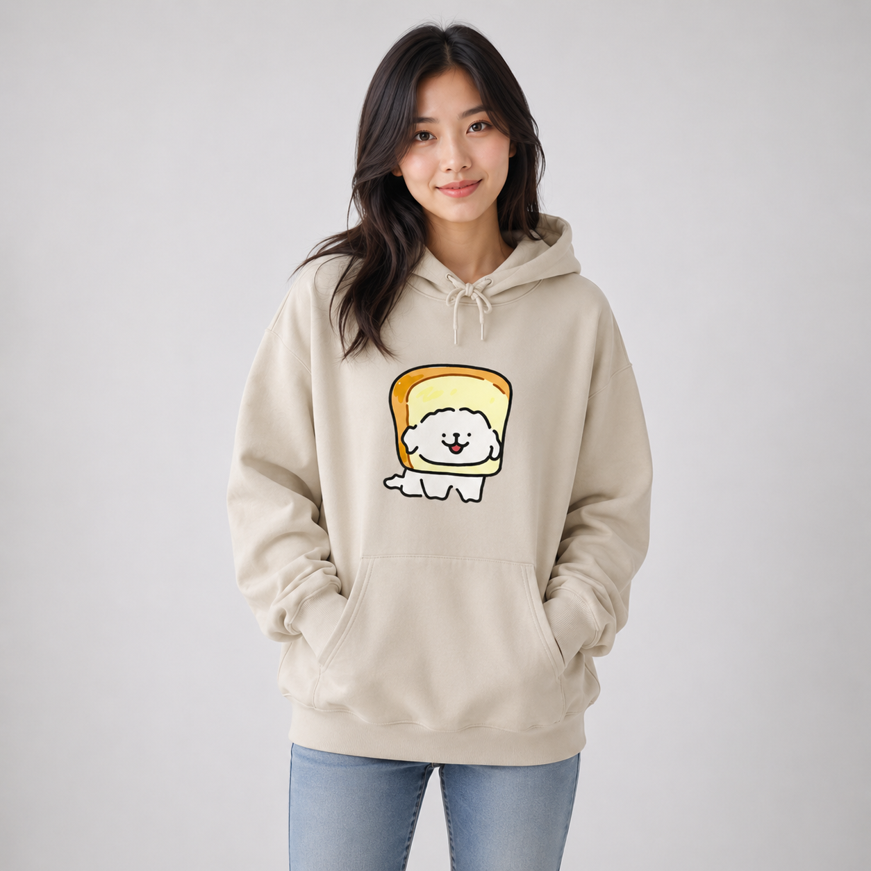 Bread Luckie the Dog Unisex Hoodie