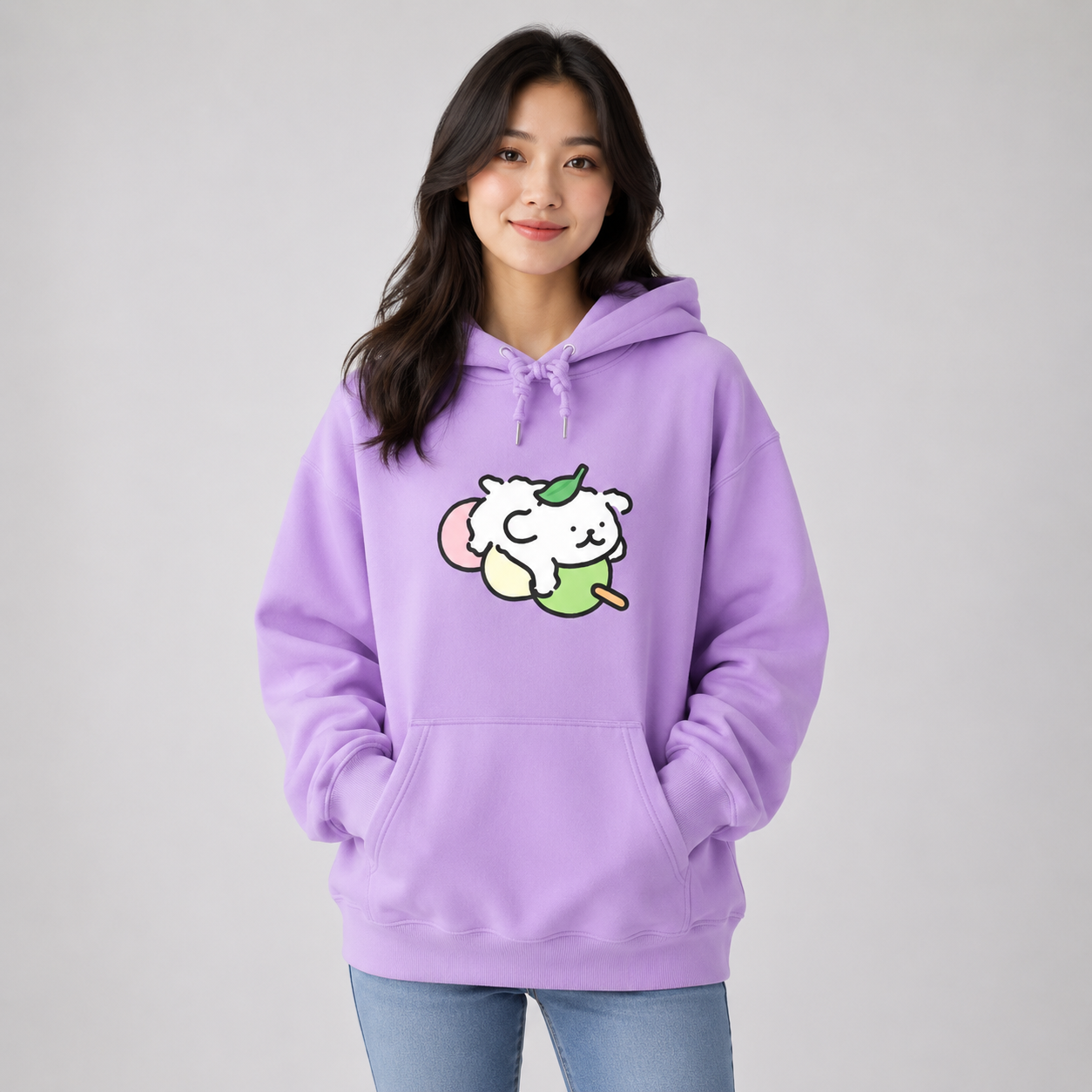 Japanese Dango Luckie the Dog Unisex Hoodie