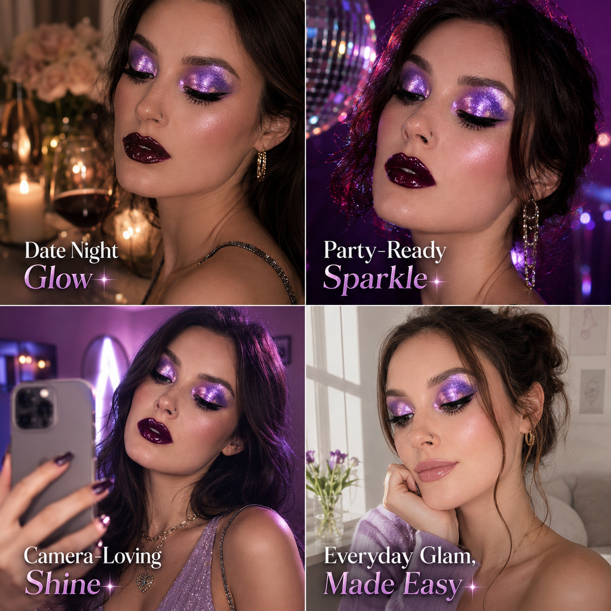 🔥Last Day 50% OFF🌈Multi-Chrome Liquid Glitter Eyeshadow🌊 – Waterproof, ✨Smudge-Proof & Long-Lasting🔥