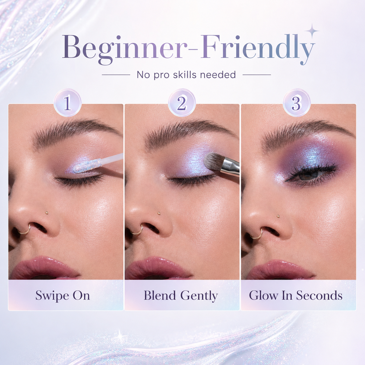🔥Last Day 50% OFF🌈Multi-Chrome Liquid Glitter Eyeshadow🌊 – Waterproof, ✨Smudge-Proof & Long-Lasting🔥