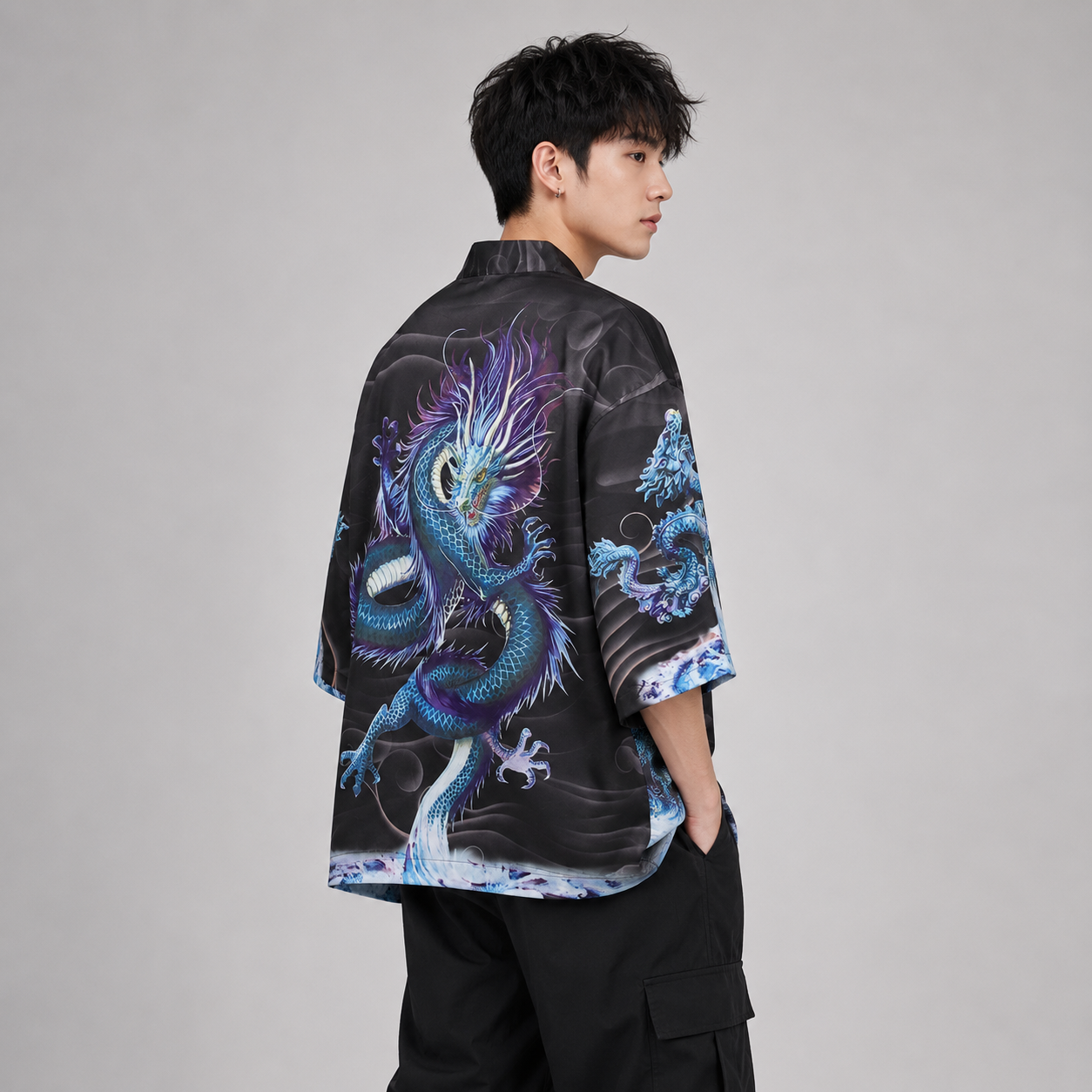Blue Thunder Dragon Kimono