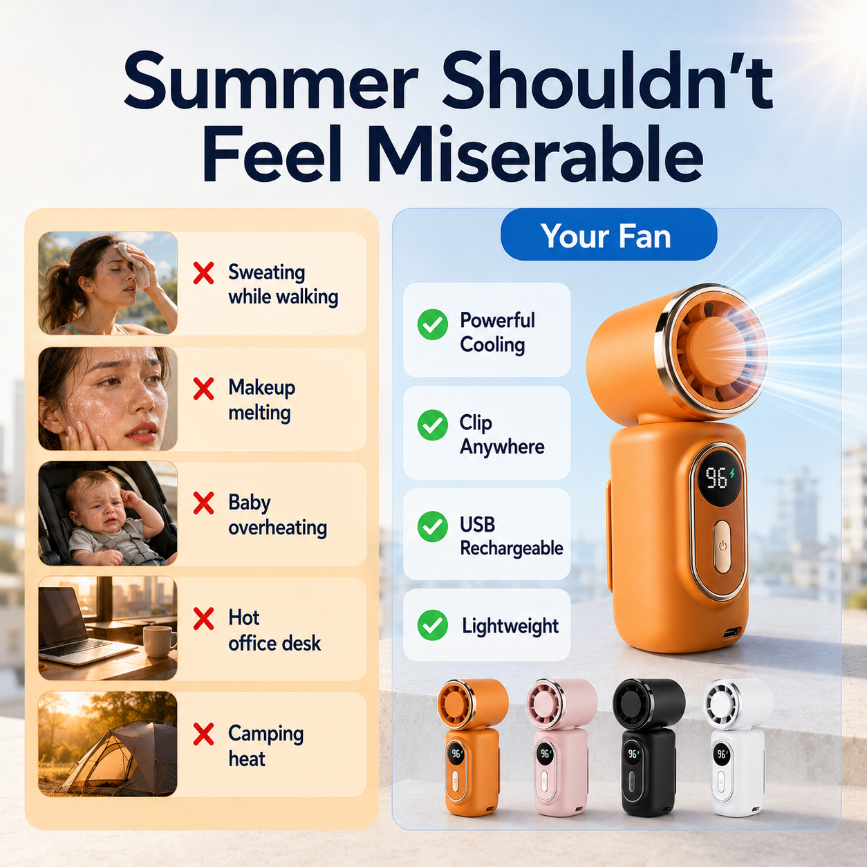 🔥Last Day 50% OFF💦Summer Heat? 💦✨Clip On Instant Cooling Anywhere✨