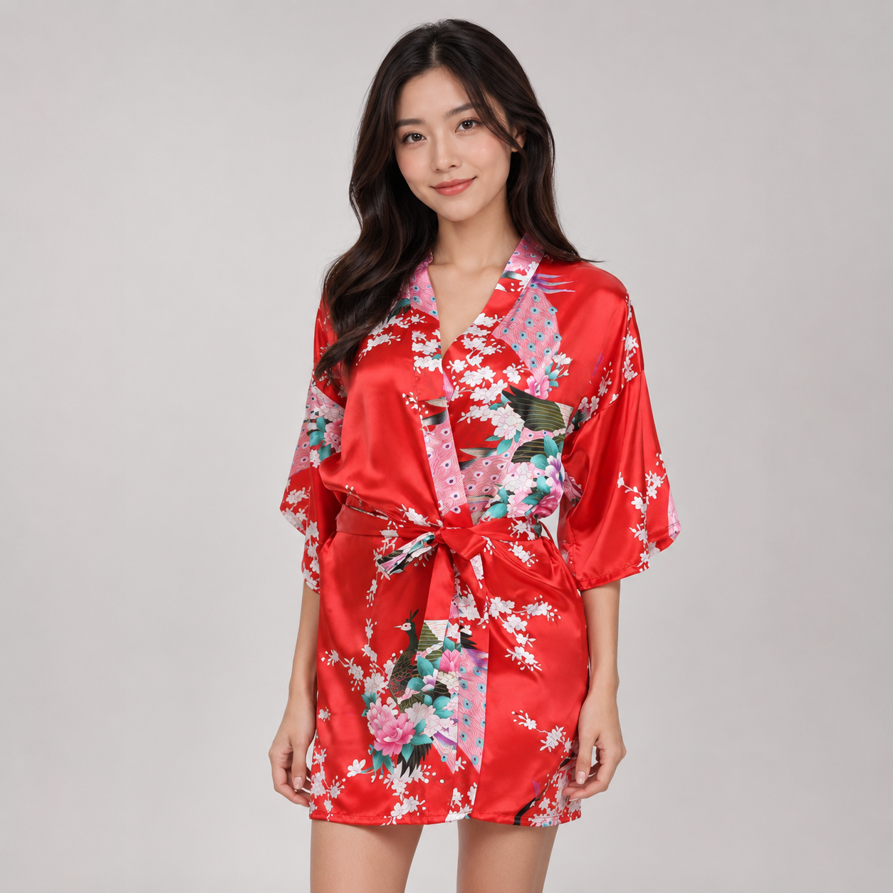 Kimono Short Robe Magnificent Peacock 2nd Collection