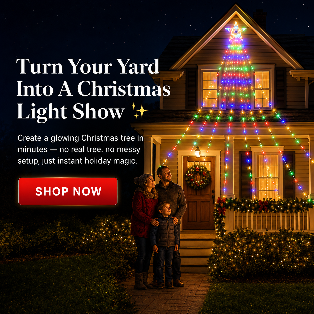 🔥Limited 50% OFF✨Outdoor Star Tree Lights🌟 – 🌈A Magical Light Show For Your Yard, Patio & Garden🌈